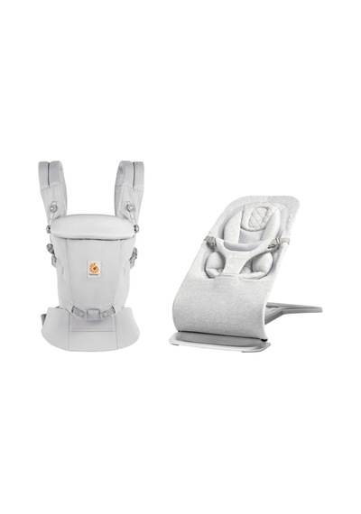 Bouncer & Taşıyıcı Seti Evolve Light Grey & Adapt Coton Pearl Grey Gri