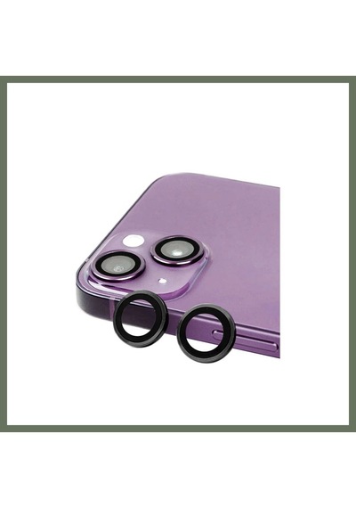 Bezos Apple iPhone 15 Uyumlu Raze Metal Kamera Lens - Siyah Bezos1 Siyah-