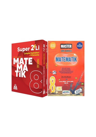 Örnek Akademi 8. Sınıf Süper İkili Matematik Seti Ve Okyanus Master Soru Bankası Seti 2 Kitap