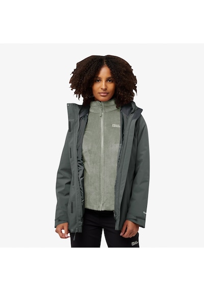 Jack Wolfskin Rotwand 3in1 Kadın Yeşil Ceket A60333