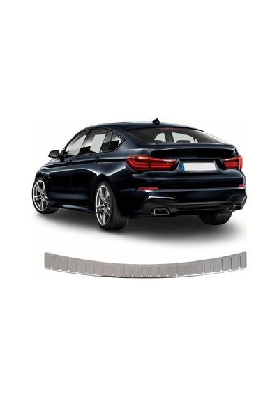 Bmw 5 Serisi Gt F07 Uyumlu 2009-2017 Krom Arka Tampon Üstü Koruma Paslanmaz Çelik