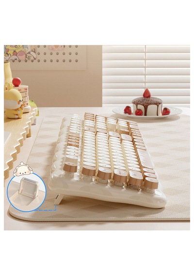 Mofıı Ice Cream Kablosuz Klavye Mouse Seti 2.4g Retro Yuvarlak Tuşlu 104 Tuş Set Optik
