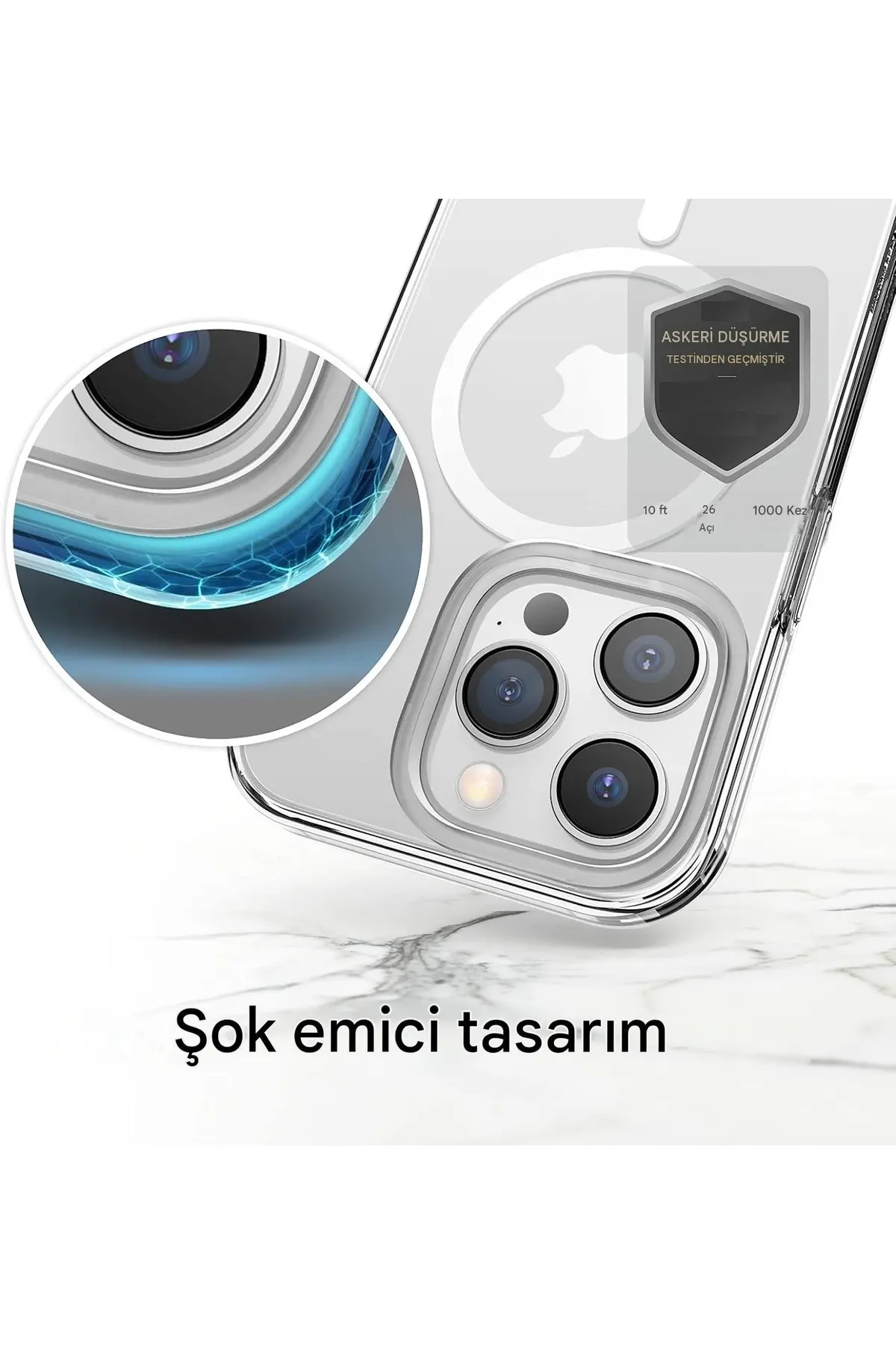 İphone 15 Pro Max Şeffaf Mika Kılıf Magsafe Uyumlu Sararmayan İnce Koruyucu Telefon Kılıfı Seffaf