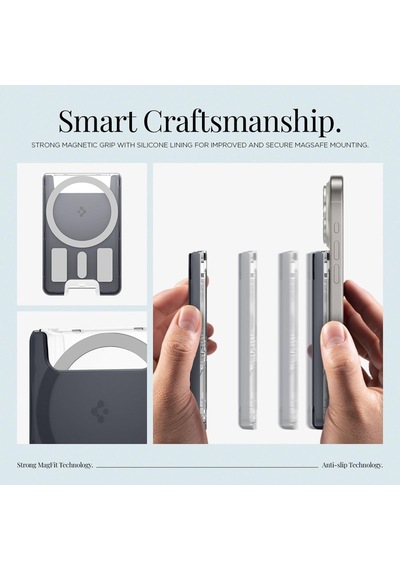 Magsafe Destekli Cüzdan Classic C1 Mag Fit 3 Kartlık Gri - Afa07398