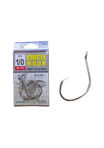 Sea Horse Circle Power Carbon Hooks Oty:8 No:1/0 Standart