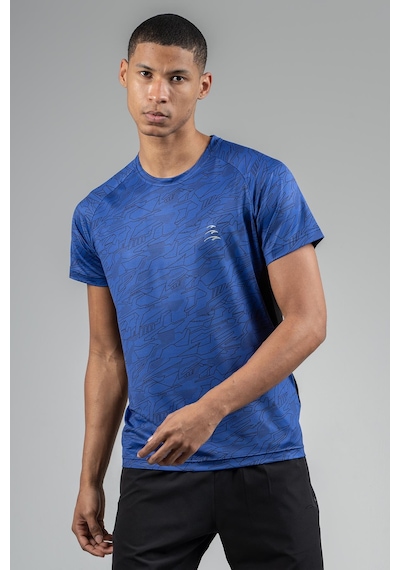 Maraton Regular Erkek Bisiklet Yaka Saks T-shirt Saks Mavi
