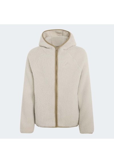 Adidas Kg7690 K Xpl Fz Ho Fle Çocuk Full-zip Hooded Fleece Ceket Bej