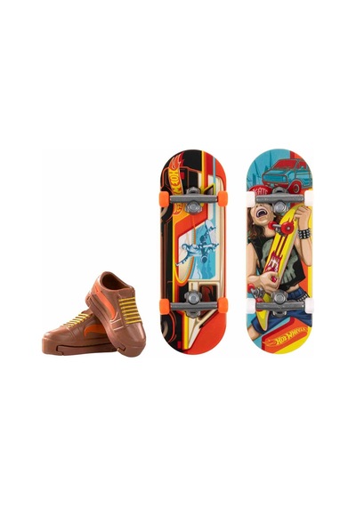 Hot Wheels Skate Retro Temalı İkili Parmak Kaykay Ve Ayakkabı Pak