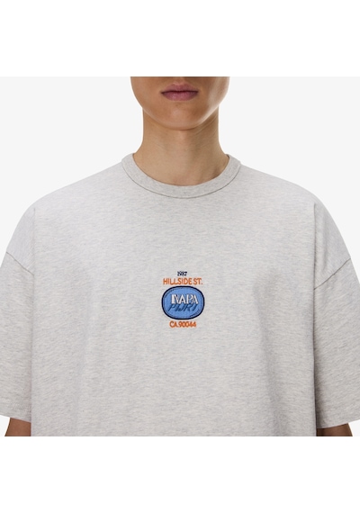 Napapijri S-krous Erkek Gri T-shirt Np0a4g3s4301