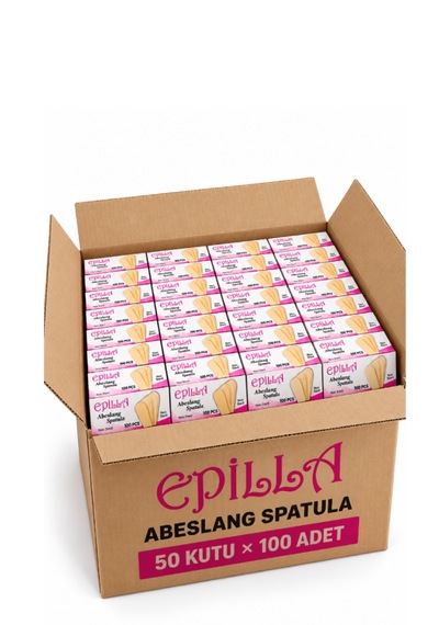 Epilla Abeslang 1 Koli 5000 Adet Ahşap Spatula, 100'lü Kutu X 50
