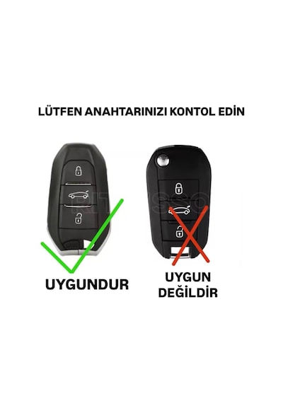 Citroen C4x Sustasız Anahtar Kılıfı Siyah-gold