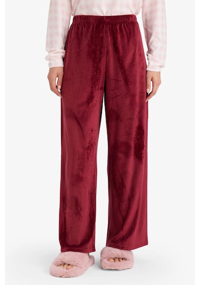 Defacto Regular Fit Velur Pijama Altı G5915ax25wnbr248 Bordo-br248