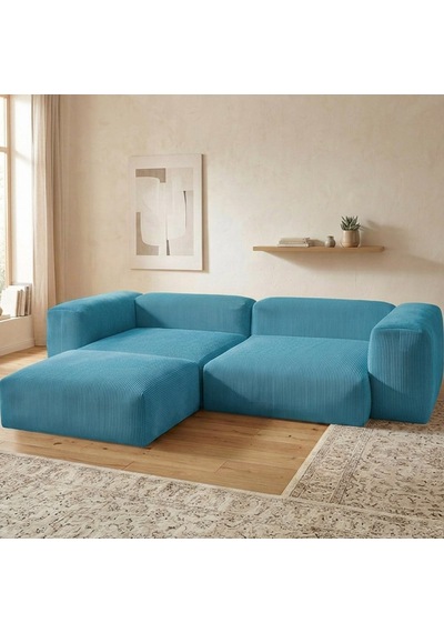 Relax Köşe Koltuk Takımı Sünger Koltuk Kanepe Divan İndigo