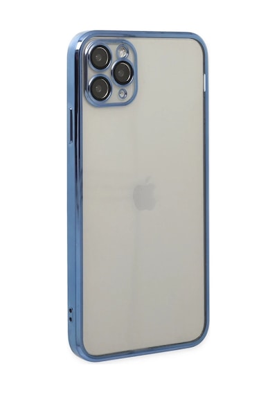 Apple Uyumlu   iPhone 11 Pro Kılıf Razer Lensli Silikon - Açık Mavi