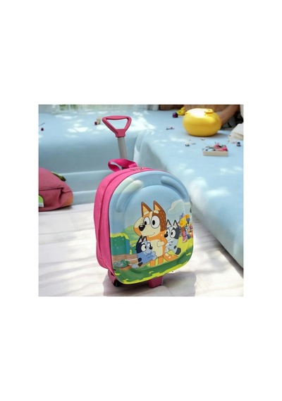 3-6 Yaş Kız Çocuk Karakter Anaokulu Kreş 3d Renkli Baskılı Çekçekli Tekerli Okul Çantası Ve Sırt Çantası Bluey Pembe Pembe 3-6 Yaş Kız Çocuk Karakter Anaokulu Kreş 3d Renkli Baskılı Çekçekli Tekerli Okul Çantası Ve Sırt Çantası Bluey Pembe Pembe