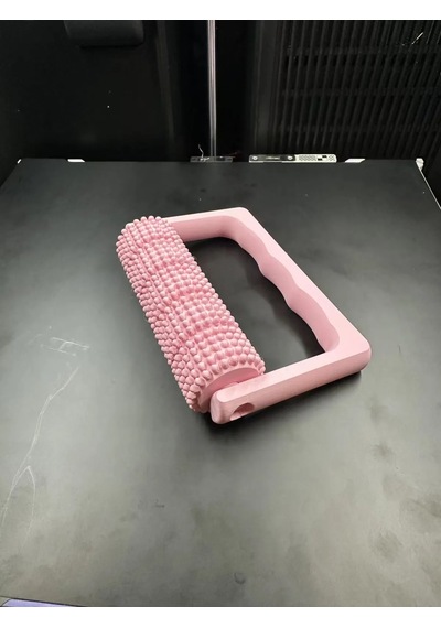 Bezos 3d Baskı Tutamaklı Masaj Rulosu Bacak Ayak Ve Sırt Masaj Aleti Dikenli Yüzeyli El Masaj Rulosu Pembe Ventra