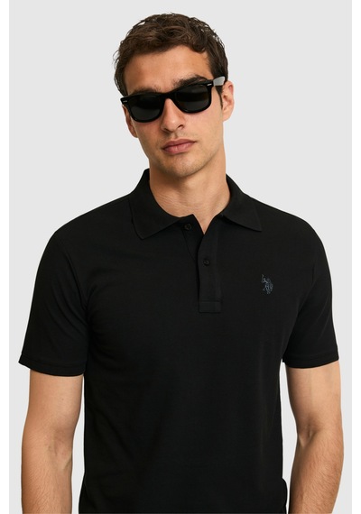 U.s. Polo Assn. Erkek Siyah Tişört Basic 50322347-vr046