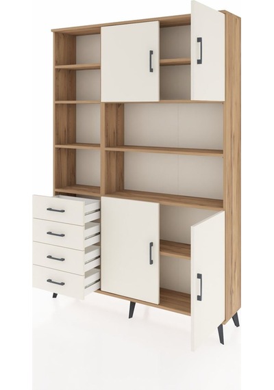 Arges Dolap 9 Raflı 4 Çekmeceli 4 Kapaklı 132x30x195 Çam-ayta... Çam Arges Dolap 9 Raflı 4 Çekmeceli 4 Kapaklı 132x30x195 Çam-ayta... Çam