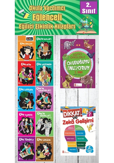2. Sınıf Okula Yardımcı Eğitici Okuduğumu Anlıyorum - Dikkat Ve Zeka Gelişimi - 10 Lu Hikaye Seti 3