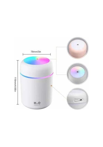 Hava Nemlendirici Buhar Makinesi Led Işıklı Usb Dekoratif Nemlendirici Renkli