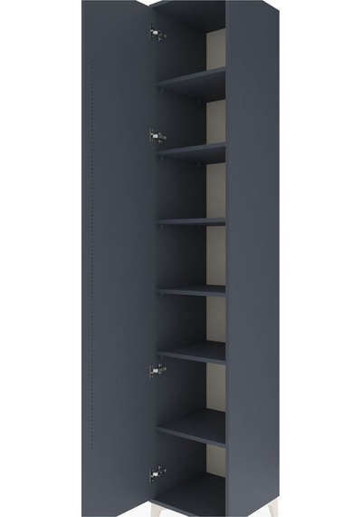 Hyperion Dolap 6 Raflı Tek Kapaklı 44x44x243 Antrasit-antrasit Antrasit