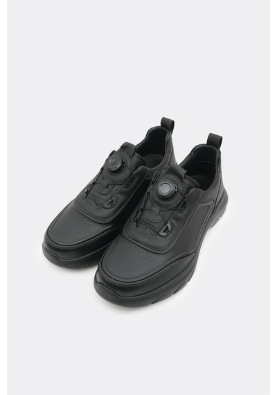 Derinet İthal Malzeme Akıllı Bağcık Erkek Sneaker Siyah Siyah