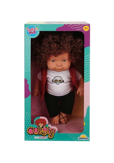 30151 Sunman, Curly Kıvırcık Saçlı Bebek 35 Cm Standart