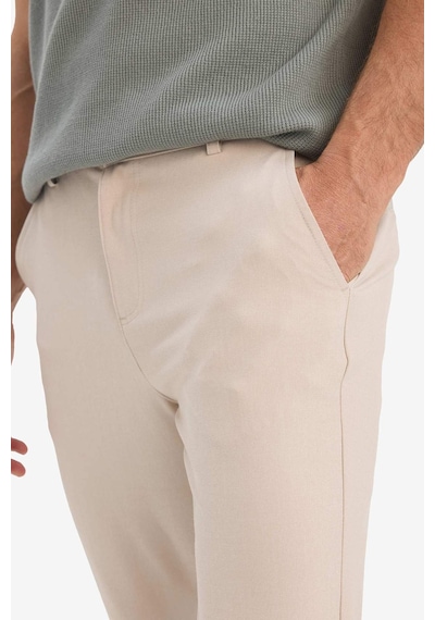 DeFacto Tailored Fit Normal Kesim Düz Paça Her Yöne Esneyen Yazlık Kumaş Pantolon -  C7508AX25SPBG755