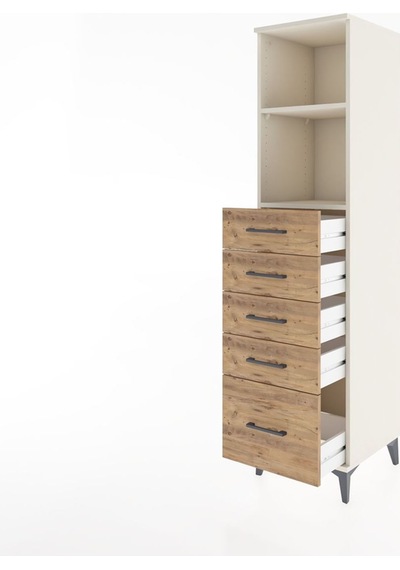 Hyperion Dolap 2 Raflı 5 Çekmeceli 44x44x182 Aytaşı-çam Aytaşı