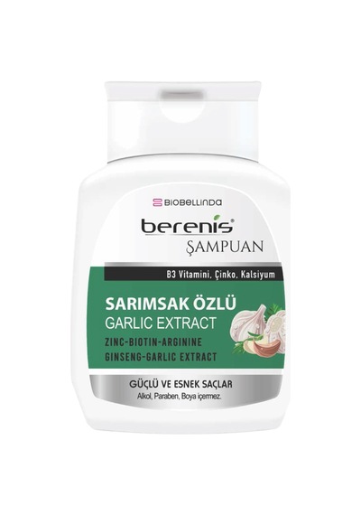 Berenis Sarımsak Özlü Şampuan Daha Güçlü Saçlar İçin 290 Ml Tüm Saç Tipleri