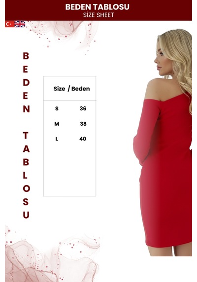Zedefx Kadın Tek Omuz Bodycon Elbise Kırmızı