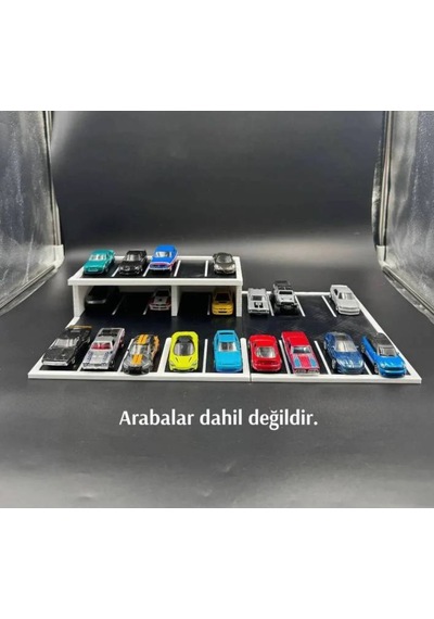 1:64 Ölçekli Arabalar İçin Katlı Otopark Garaj