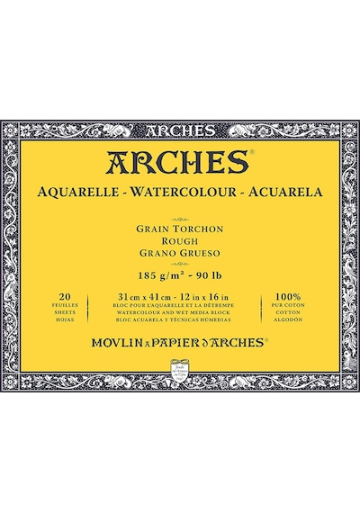 Arches Sulu Boya Blok Defter Rough 185G 20 Yaprak 31X41