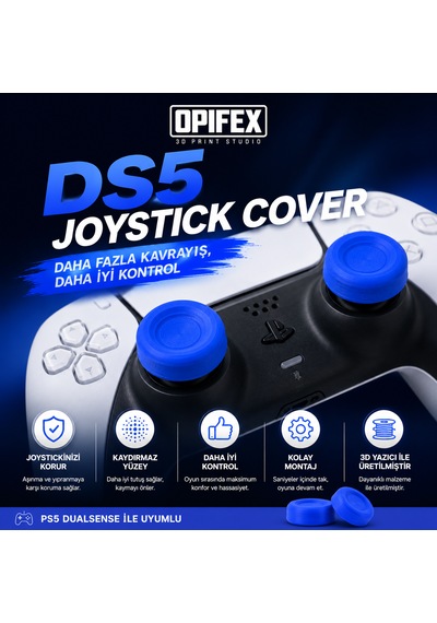 Playstation 5 Analog Koruyucu Kaydırmaz Kapak Siyah