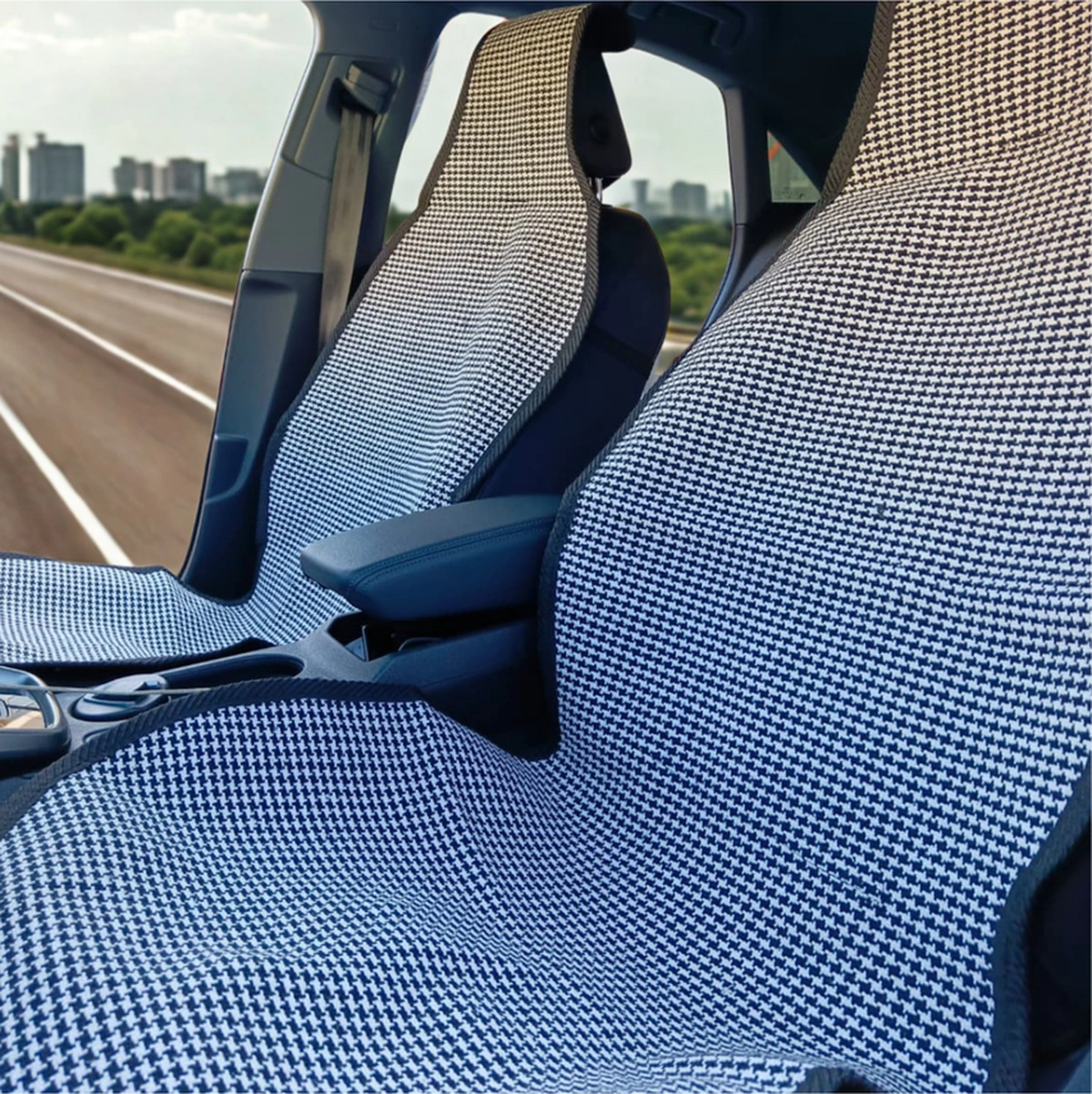 Fiat Egea Uyumlu Siyah Kilim Tipi Terletmez Koltuk Kılıfı 2+1 Ultra Konfor Seti