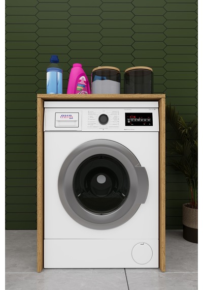 Lüks Çamaşır Makinesi Dolabı %100 Mdf Çamaşır Kurutma Banyo Dolabı Bd07 Karına
