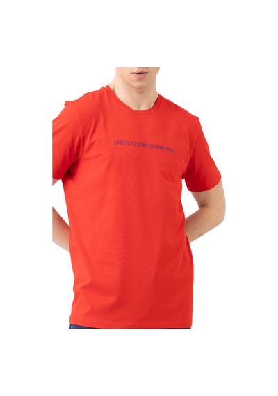 United Colors of Benetton Erkek T-shirt Ben.m21137 Kırmızı