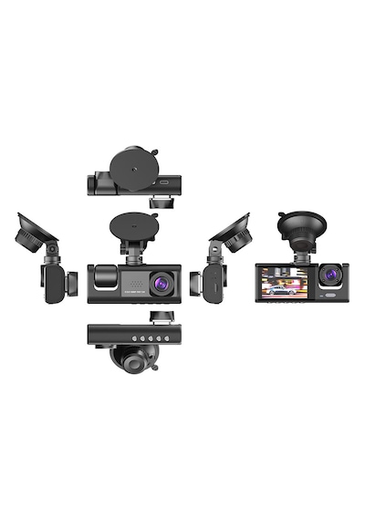 Black Box Cr52 Full Hd 1080p Wifi Araç Kamerası - 3 Kameralı Ön, Kabin İçi, Arka , 2.0 Inç Ekran, Park Takibi Ve G-sensor Desteği