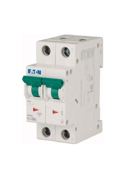Eaton Pl7-c6/2 Minyatür Devre Kesici - 10ka - C Eğrisi - 2x6a