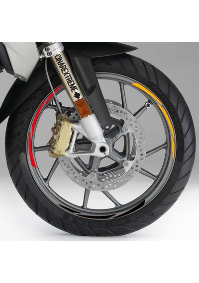 Germany Desing Siyah Kırmızı Sarı Almanya Jant Şeridi Sticker Çınar Extreme