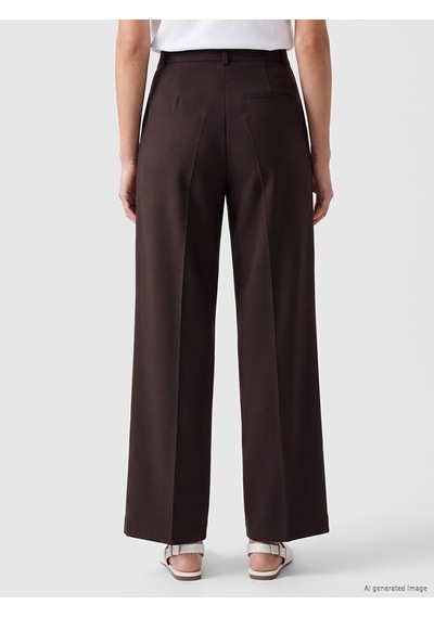 Lcwaıkıkı Classic Kahverengi Kemerli Geniş Paça Kadın Pantolon