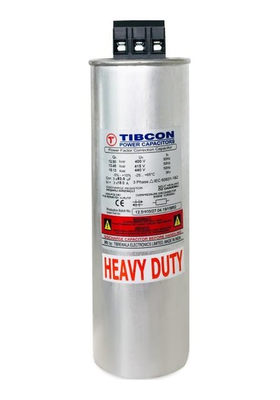 TİBCON 12,5Kvar 400V Trifaze Silindir Tip Kondansatör