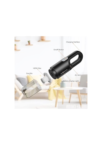Şarjlı Araç İçi Süpürge Taşınabilir Hafif Ev Ofis Kullanımına Uygun 120w 8000pa Vacuum Cleanner