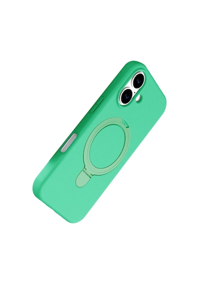 Newface - 143 -  Apple iPhone Uyumlu 16 Plus Regal Magsafe Standlı Kapak - Ece-umay - - Yeşil