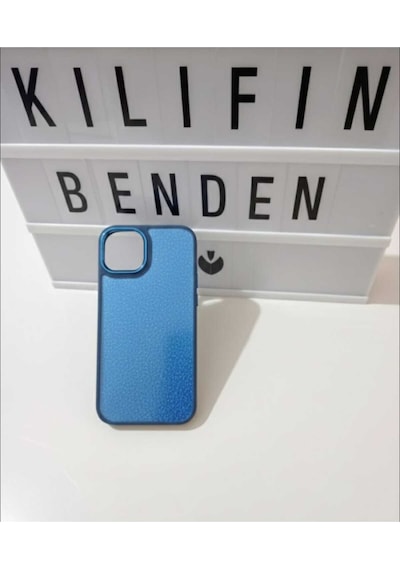 Apple Uyumlu iPhone 15 Simli Kılıf Modeli Mavi