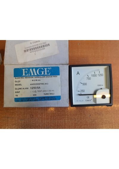 Emge Ampermetre 1250/5a 96 X 96 Cm Ac