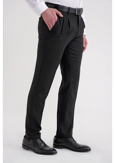 P 1209 Pantolon Regular Fit Siyah Siyah