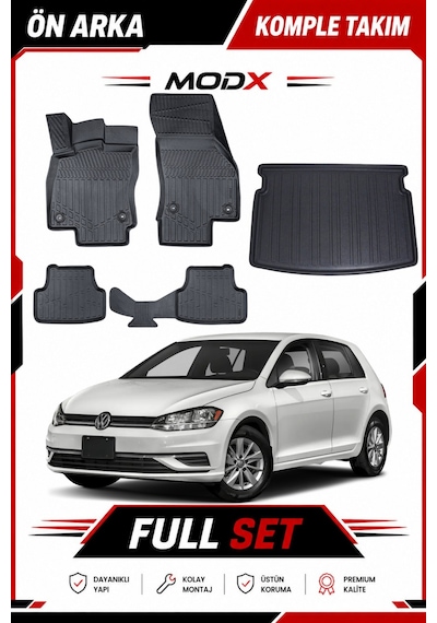 Honda Accord 2017+ Araca Özel Bagaj Havuzu + Universal Havuzlu Paspas Takımı 3d