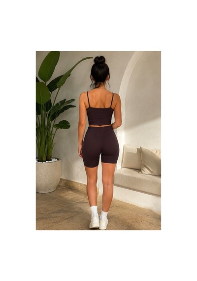 Unika Boutique Kadın Şortlu Kaşkorse Takım kahverengi