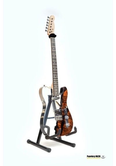 Elektro Gitar Custom Epoksi & Yıllanmış Ağaç Kişiye Özel Beyaz - Siyah